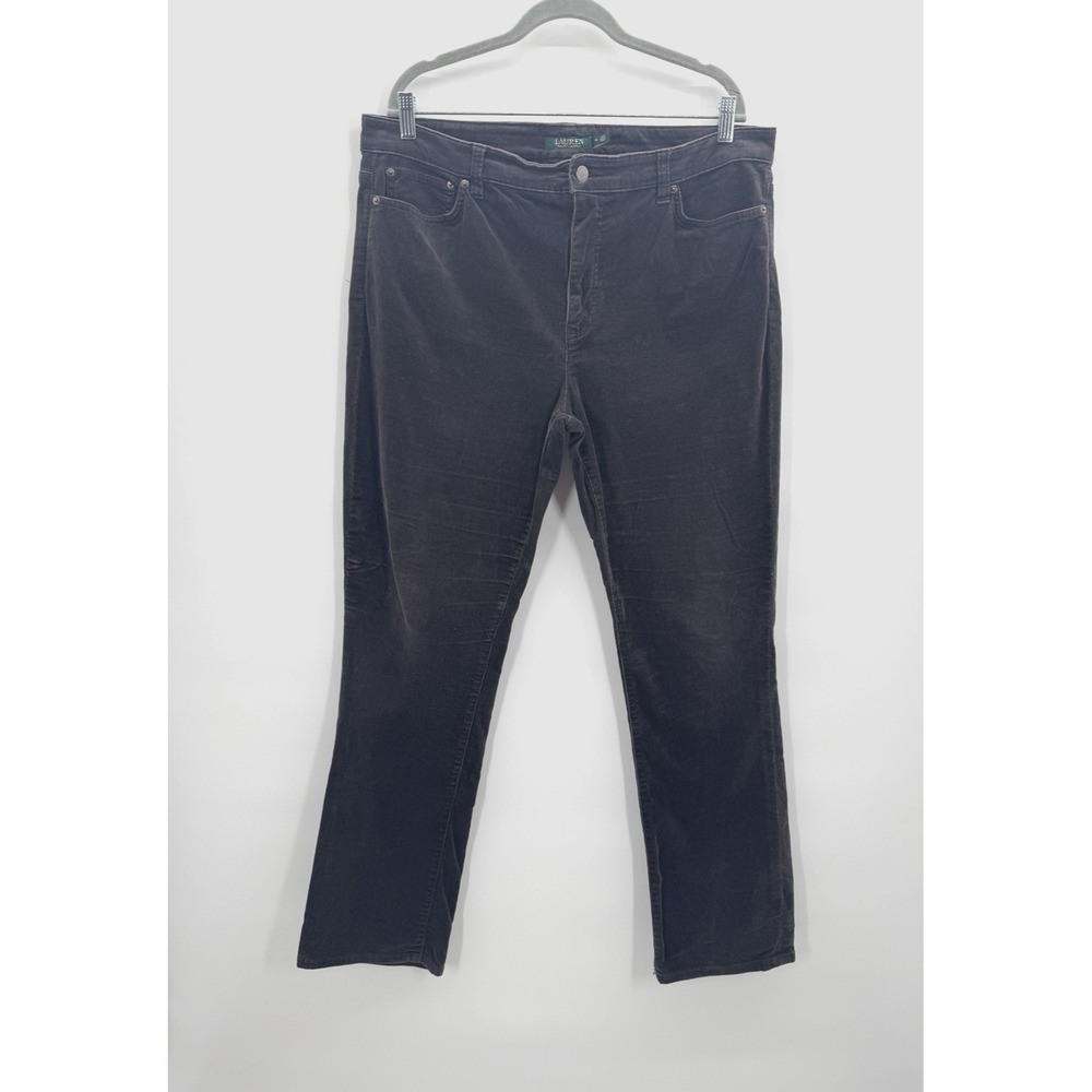 Lauren Ralph Lauren Womens 16 Corduroy Pants Premier Straight Preppy Minimalist